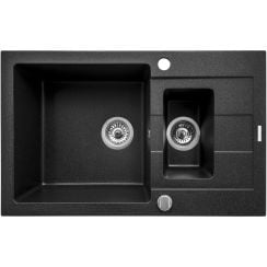 Pyramis Sparta Plus chiuvetă din granit 78x48 cm negru 70062801