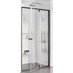 Ravak Pivot uși de duș 110 cm înclinabilă negru mat/sticlă transparentă 03GD0300Z1