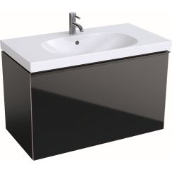 Geberit Acanto dulap 89x47.5x53.5 cm dulap atârnat sub chiuvetă negru 500.612.16.1