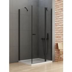 New Trendy New Soleo Black cabină de duș 90x90 cm pătrat negru mat/sticlă transparentă K-0542