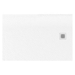 New Trendy Mori cădiță de duș dreptunghiulară 140x90 cm alb B-0437