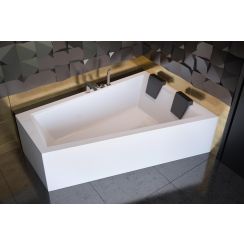 Besco Intima cadă de colț 170x125 cm partea dreaptă alb #WAID-170-NP