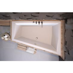 Besco Intima cadă de colț 180x125 cm partea dreaptă alb #WAID-180-SP