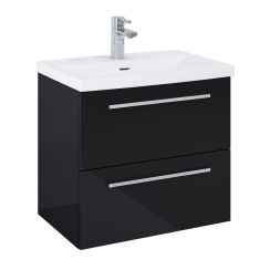 Elita Kwadro Plus dulap 59.6x39.6x53 cm dulap atârnat sub chiuvetă negru 167646