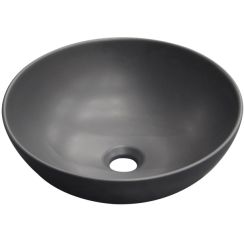 Invena Dokos lavoar 39.5x39.5 cm rotund negru CE-19-005