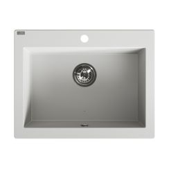 Laveo Komodo chiuvetă din granit 63.5x49 cm alb SBK 610T