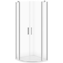 Cersanit Moduo cabină de duș 80x80 cm semicircular crom luciu/sticlă transparentă S162-009