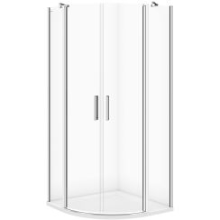Cersanit Moduo cabină de duș 90x90 cm semicircular crom luciu/sticlă transparentă S162-010
