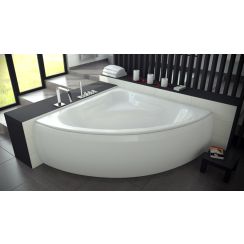 Set cadă de colț Besco Mia #WAM-130-NS, carcasa pentru cadă Besco Mia OAM-130-NS