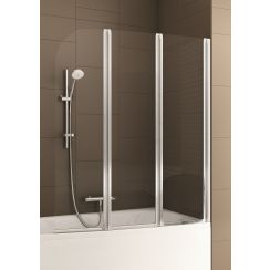 KFA Armatura Modern paravan cadă 120 cm trei piese crom luciu/sticlă transparentă 170-06992P