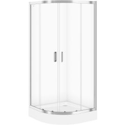 Cersanit Arteco cabină de duș 90x90 cm semicircular crom luciu/sticlă transparentă S157-002