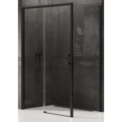 New Trendy Prime cabină de duș 160x80 cm dreptunghiular negru semi lucios/sticlă transparentă D-0328A/D-0128B