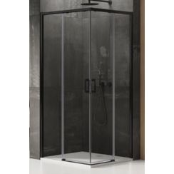 New Trendy Prime cabină de duș 120x80 cm dreptunghiular negru semi lucios/sticlă transparentă D-0320A/D-0313A