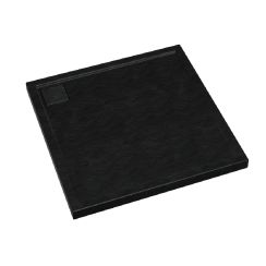 Schedpol Omega Black Stone cădiță de duș pătrată 80x80 cm negru 3.0458/C/ST