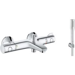 Set baterie cadă-duș Grohe Grohtherm 800 34567000, set de duș Grohe Euphoria 27369000