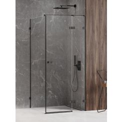 New Trendy Avexa Black cabină de duș 100x80 cm dreptunghiular negru mat/sticlă transparentă EXK-1567