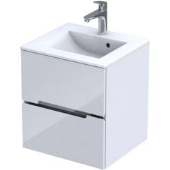 Oristo Silver szafka 50 cm podumywalkowa wisząca biały połysk OR33-SD2S-50-1