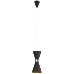 MaxLight Cornet lampă suspendată 1x5 W negru-auriu P0330