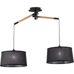 Mantra Nordica lampă suspendată 2x23 W negru 4931