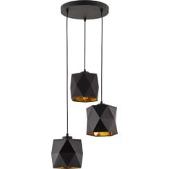 TK Lighting Siro lampă suspendată 3x15 W negru 1045