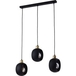 TK Lighting Cyklop lampă suspendată 3x15 W negru-auriu 2753