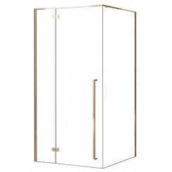Rea Fargo cabină de duș 90x90 cm pătrat auriu luciu/sticlă transparentă REA-K4903
