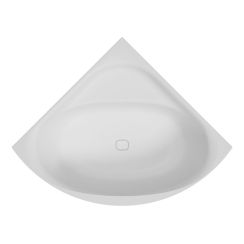 Hoesch iSensi cadă cu carcasă 150x150 cm partea stângă alb 3857.010