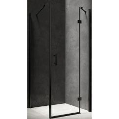 Omnires Manhattan cabină de duș 90x80 cm dreptunghiular negru mat/sticlă transparentă MH8090BLTR