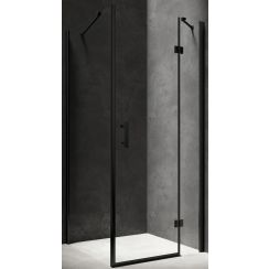 Omnires Manhattan cabină de duș 100x80 cm dreptunghiular negru mat/sticlă transparentă MH1080BLTR