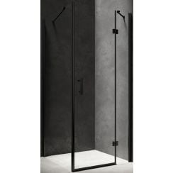 Omnires Manhattan cabină de duș 120x80 cm dreptunghiular negru mat/sticlă transparentă MH1280BLTR