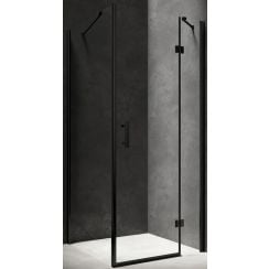 Omnires Manhattan cabină de duș 80x80 cm pătrat negru mat/sticlă transparentă MH8080BLTR