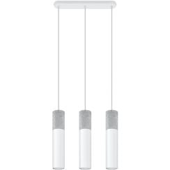 Sollux Lighting Borgio lampă suspendată 3x40 W alb-beton SL.0649