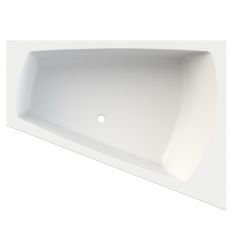 Hoesch Largo cadă de colț 180x140 cm partea dreaptă alb 3706.010