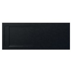 Roca Aquos cădiță de duș dreptunghiulară cu sifon 180x80 cm negru AP60170832001400