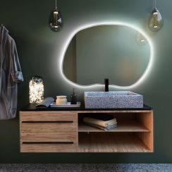 Smartwoods Tiny Borderbright oglindă 100x70 cm cu iluminare alb 5904107901923