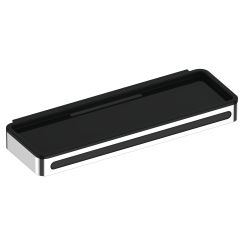 Keuco Plan raft de duș cu racleta de apă integrata 28.8 cm negru-crom 14959010037