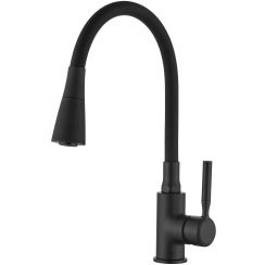 Invena Pogo Plus baterie bucătărie pe picior negru BZ-80-P04