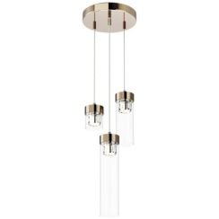 Zuma Line Gem lampă suspendată 3x28 W transparent-auriu P0389-03D-F7AC