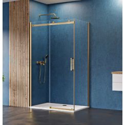 New Trendy Sling Satin Gold cabină de duș 120x80 cm dreptunghiular auriu semi lucios/sticlă transparentă D-0389A/D-0193B