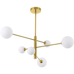 Light Prestige Dorado lampă de tavan 6x40 W alb-auriu LP-002/6P