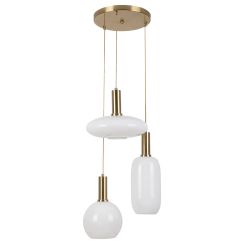 Rabalux Sinopia lampă suspendată 3x60 W auriu-opal 5225