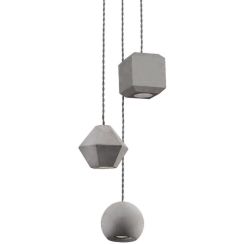 Nowodvorski Lighting Geometric lampă suspendată 3x35 W gri/frasin 9695