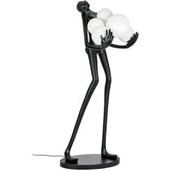 King Home Human lampă de podea 6x30 W alb-negru JL009