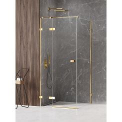 New Trendy Avexa Gold Shine cabină de duș 80x70 cm dreptunghiular auriu luciu/sticlă transparentă EXK-1644