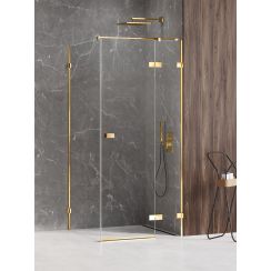 New Trendy Avexa Gold Shine cabină de duș 120x90 cm dreptunghiular auriu luciu/sticlă transparentă EXK-1685