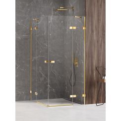 New Trendy Avexa Gold Shine cabină de duș 120x80 cm dreptunghiular auriu luciu/sticlă transparentă EXK-1704