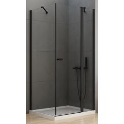 New Trendy New Soleo Black cabină de duș 100x90 cm dreptunghiular negru semi lucios/sticlă transparentă K-0543