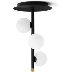 Miloox Pomi lampă de tavan 3x40 W alb-negru 1744.103
