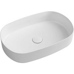 Isvea Infinity lavoar 55x36 cm oval de blat alb 10NF65055-2L