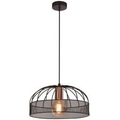 Candellux Levi lampă suspendată 1x40 W negru 31-78469